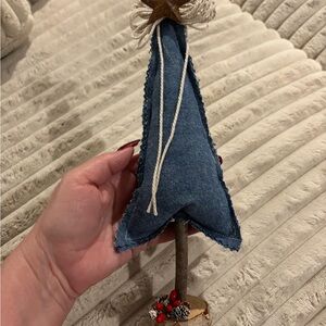 Rustic Denim Holiday Tree Decor